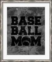 Framed Baseball Mom