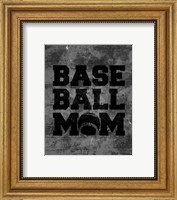 Framed Baseball Mom