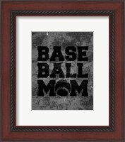 Framed Baseball Mom