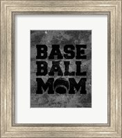 Framed Baseball Mom