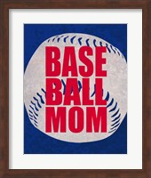 Framed Baseball Mom In Blue