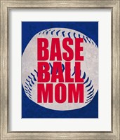 Framed Baseball Mom In Blue