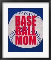 Framed Baseball Mom In Blue