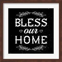 Framed Bless Our Home-Black