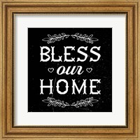 Framed Bless Our Home-Black