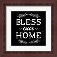 Framed Bless Our Home-Black