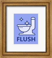 Framed 'Boy's Bathroom Task-Flush' border=