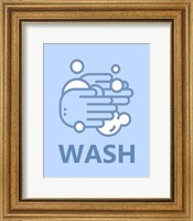 Framed 'Boy's Bathroom Task-Wash' border=