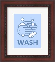 Framed 'Boy's Bathroom Task-Wash' border=