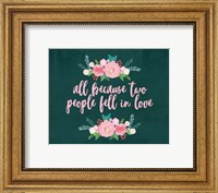 Framed All Because-Teal