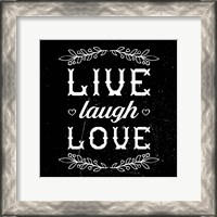 Framed Live Laugh Love-Black