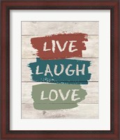 Framed live Laugh Love-Wood