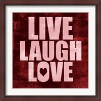 Framed Live Laugh Love-Grunge