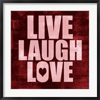 Framed Live Laugh Love-Grunge