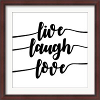 Framed Live Laugh Love-Script