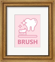 Framed 'Girl's Bathroom Task-Brush' border=
