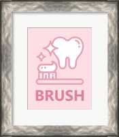 Framed 'Girl's Bathroom Task-Brush' border=