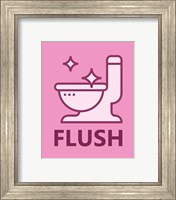 Framed 'Girl's Bathroom Task-Flush' border=