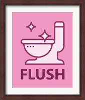 Framed Girl's Bathroom Task-Flush