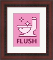 Framed Girl's Bathroom Task-Flush