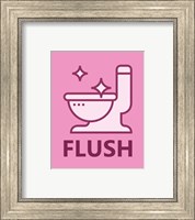 Framed 'Girl's Bathroom Task-Flush' border=