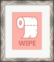 Framed 'Girl's Bathroom Task-Wipe' border=