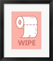Framed 'Girl's Bathroom Task-Wipe' border=