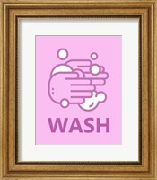 Framed Girl's Bathroom Task-Wash