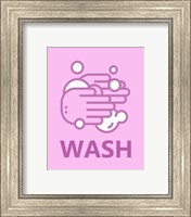 Framed Girl's Bathroom Task-Wash