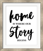 Framed Home Is Where Our Story Begins-Script