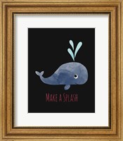 Framed Make a Splash Whale Black