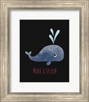 Framed Make a Splash Whale Black