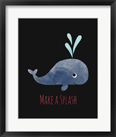 Framed Make a Splash Whale Black