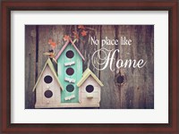Framed No Place Like Home Bird Houses