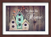 Framed No Place Like Home Bird Houses