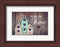 Framed No Place Like Home Bird Houses