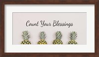 Framed Count Your Blessings Pineapples