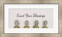 Framed Count Your Blessings Pineapples