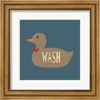 Framed Duck Family Boy Wash