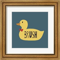 Framed Duck Family Boy Brush