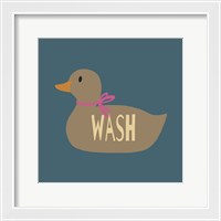 Framed Duck Family Girl Wash