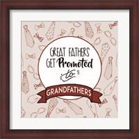Framed Great Fathers Get Promoted to Grandfathers Red