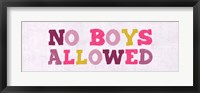 Framed No Boys Allowed Sign