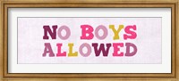 Framed No Boys Allowed Sign