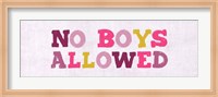 Framed No Boys Allowed Sign
