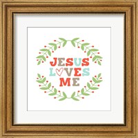 Framed Jesus Loves Me-Garland
