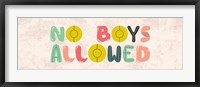 Framed No Boys Allowed Sign-Retro