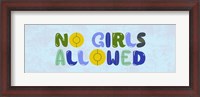 Framed No Girls Allowed Sign-Retro