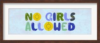 Framed No Girls Allowed Sign-Retro