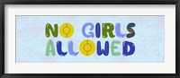 No Girls Allowed Sign-Retro Framed Print